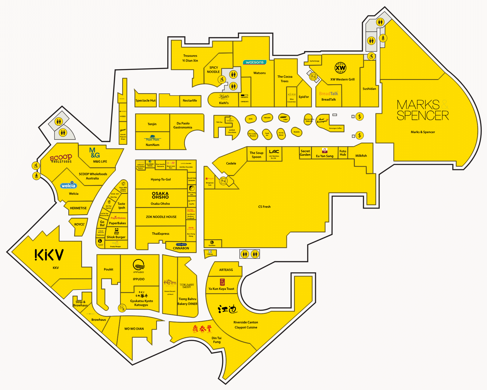 Raffles City directory map floor plan