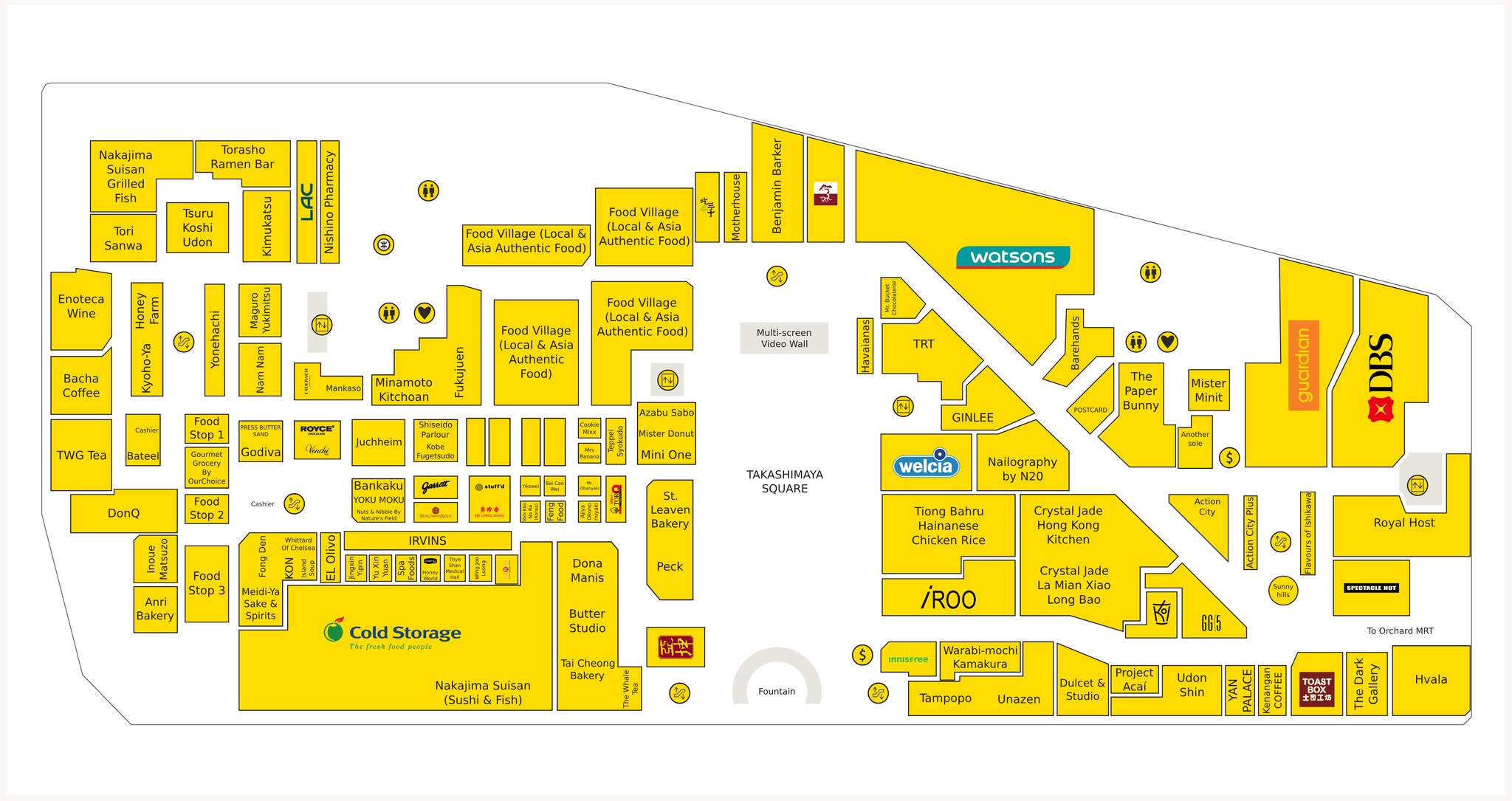 Ngee Ann City directory map floor plan